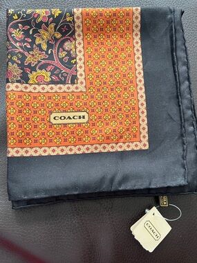 Coach Indian Flowers Silk Scarf Made in Italy